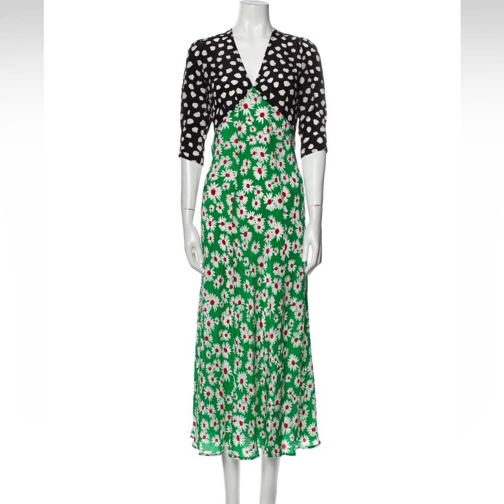 Rixo Silk Midi Dress / XXS